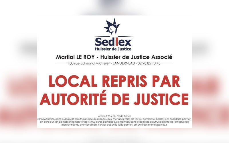 sedlex huissier landerneau brest finistere contentieux locatif treve hivernale